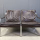 Leather sofa by Preben Fabricius and Jorgen Kastholm for Walter Knoll