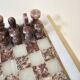 Onyx and marble chess set