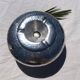 Hammered aluminum ashtray with lid for cigars and cigarettes