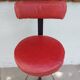 pair of high stools, leather, vintage, industrial