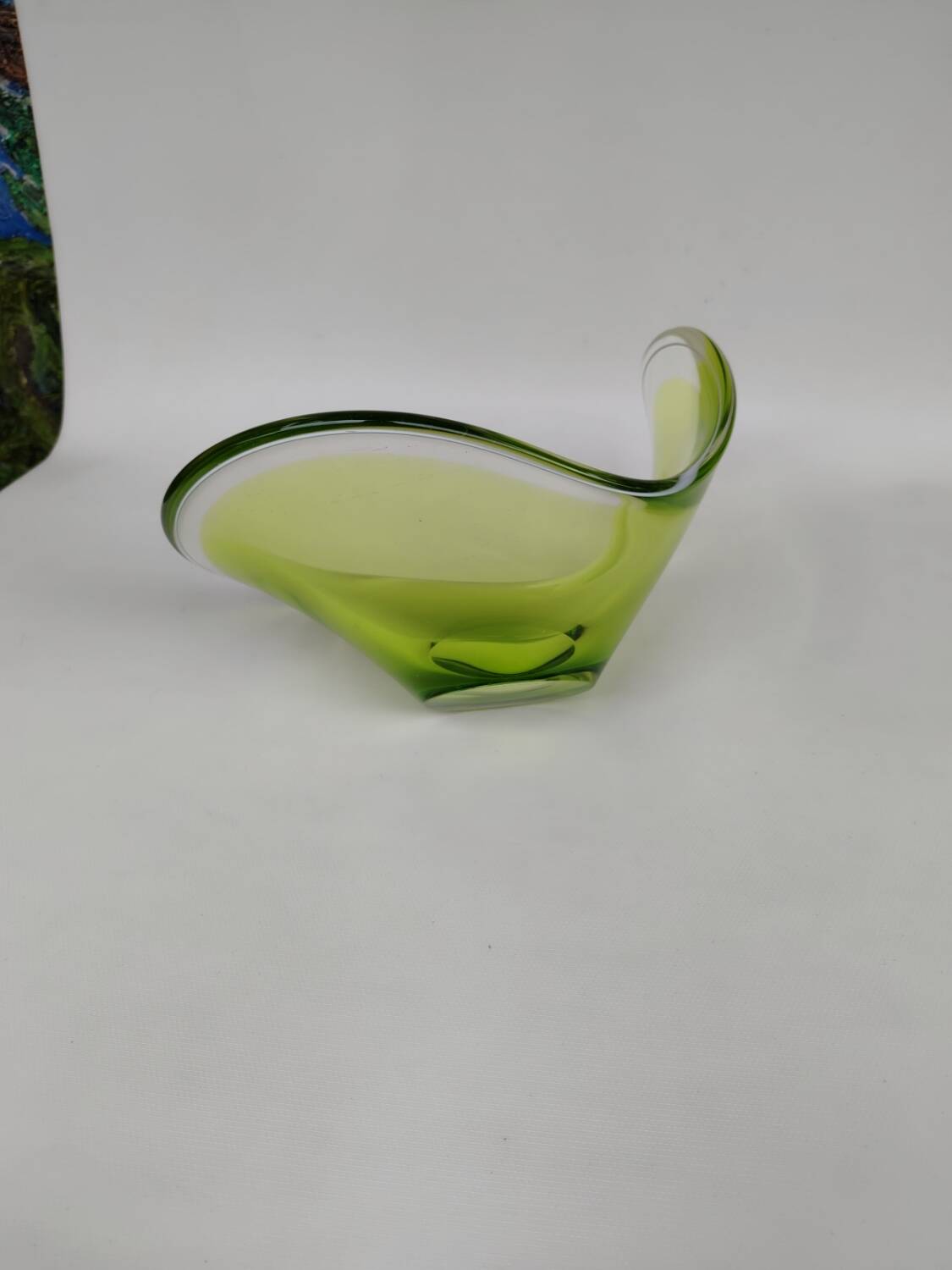 Glass bowl by Paul Kedelv, for flygsfors, 1960s.