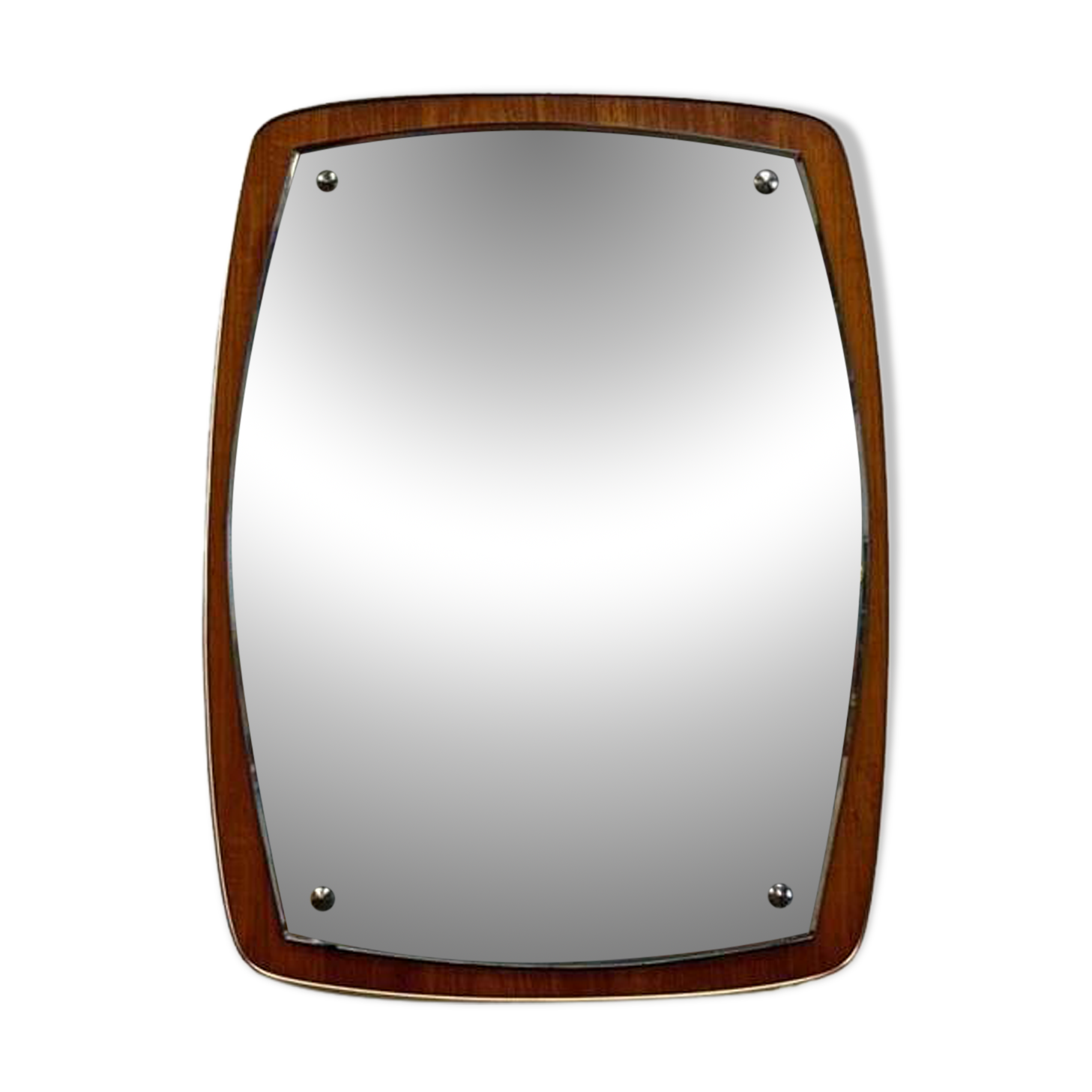 Vintage Mirror, Teak Wood, Sweden 1950's