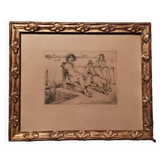 Lithographie début du XXème siècle