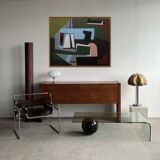 Original abstract painting "Powerful alignment" on canvas 100x81cm.