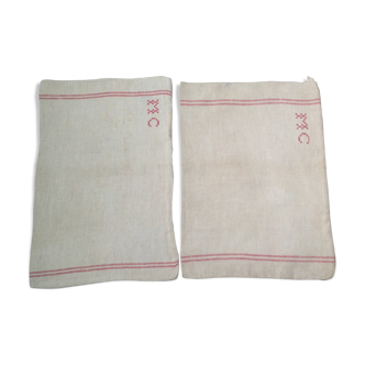 Paire de sacs en chanvre