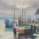 Marine painting, oil painting, signed BONEN
