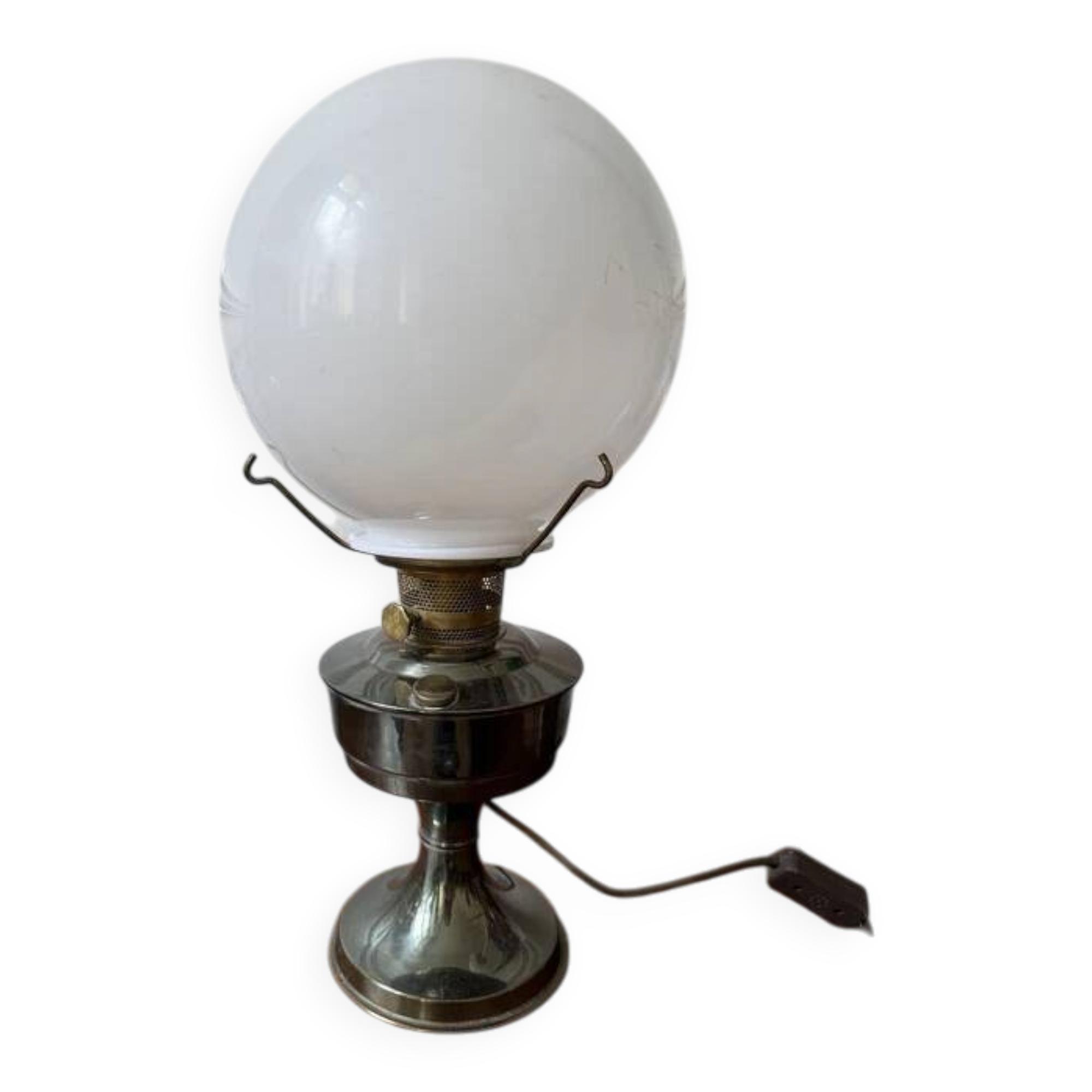 Art Nouveau electric oil lamp made in England, model Alladin 23