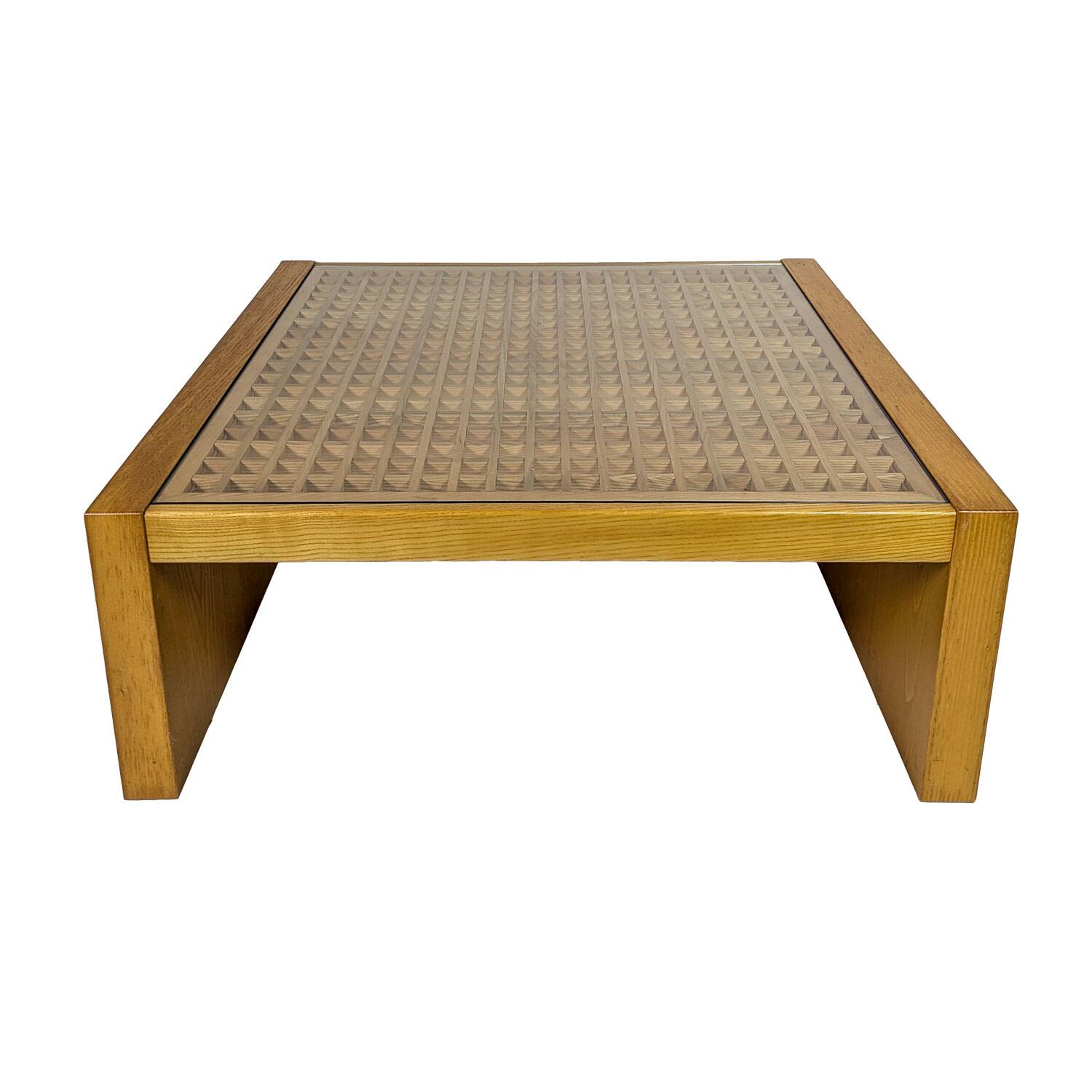 Table basse italienne en frêne, 1970