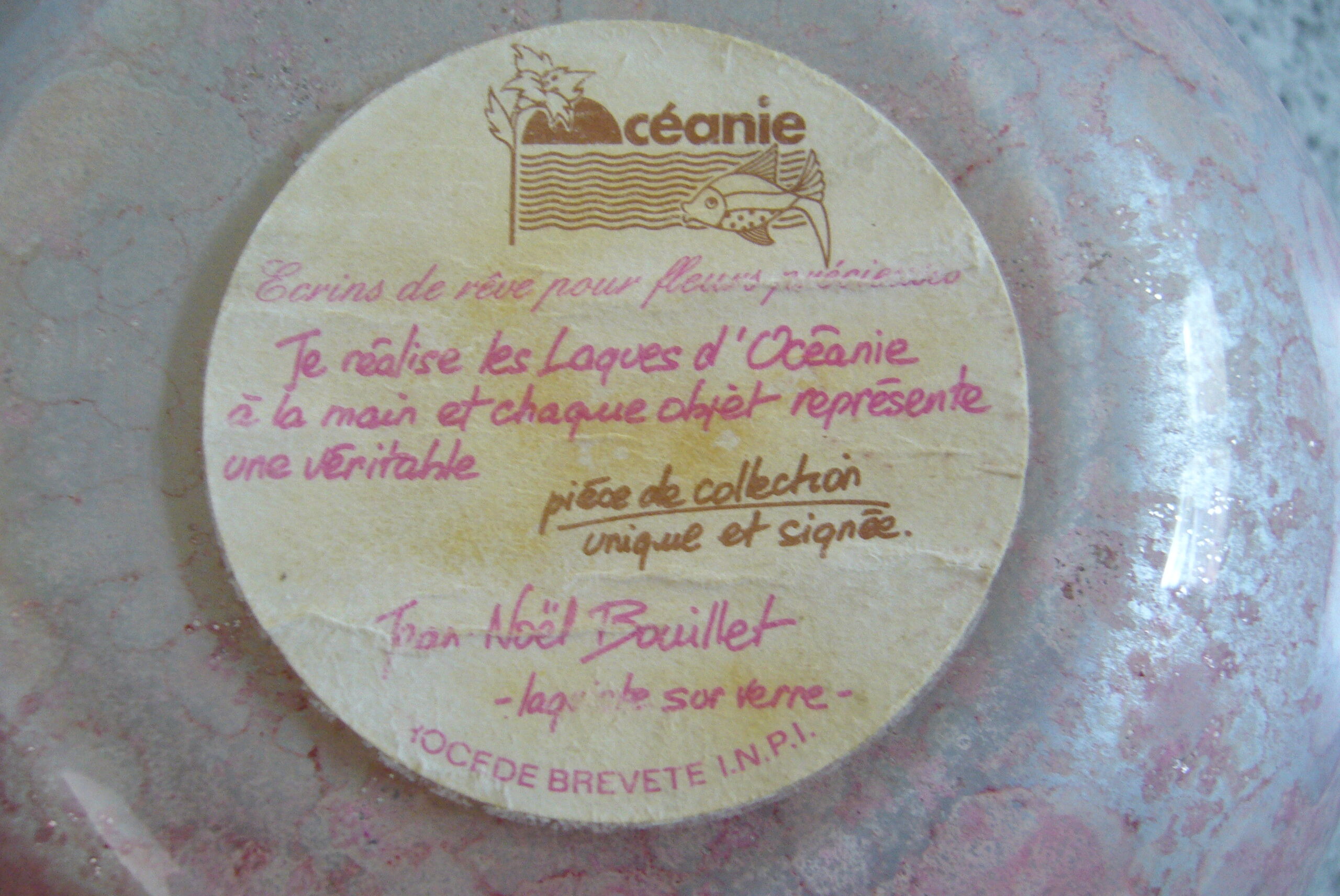 Jean-Noël Bouillet lacquered glass ball vase