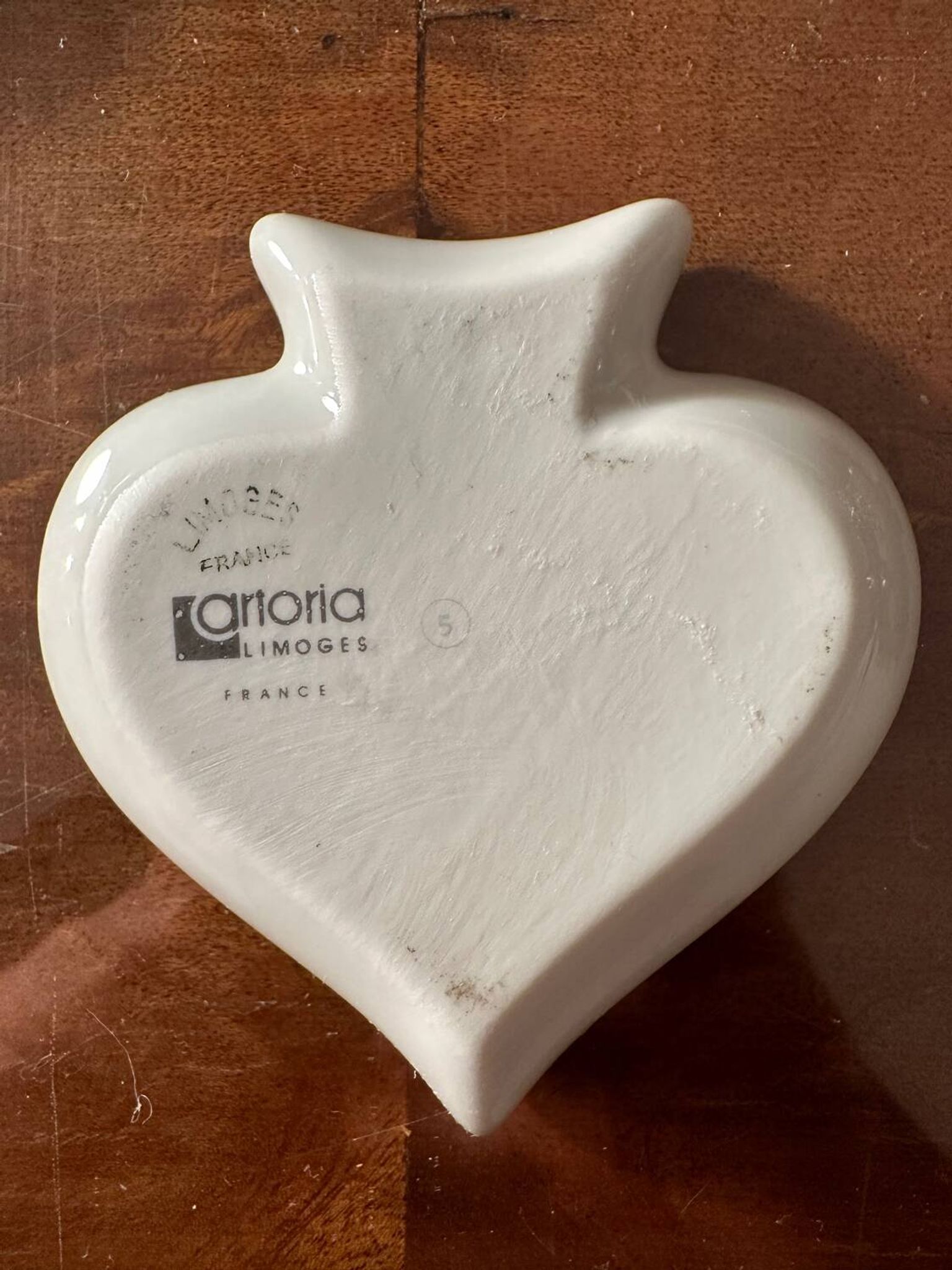 Bridge Table Ashtray - Ace of Spades - Vintage Porcelain Artoria Limoges