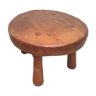 Table basse brutaliste en chêne, 1930s