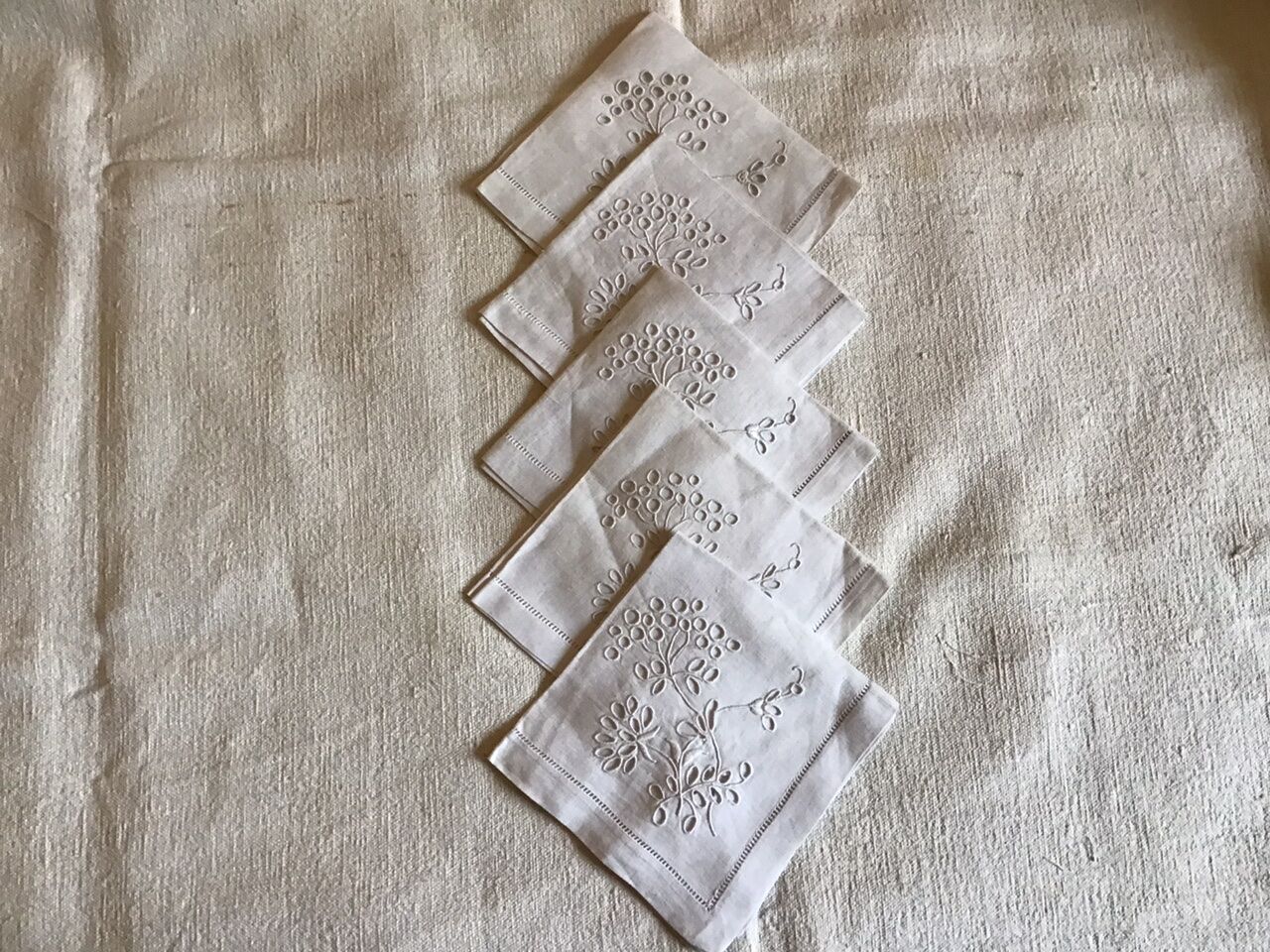 Set of 5 linen towels