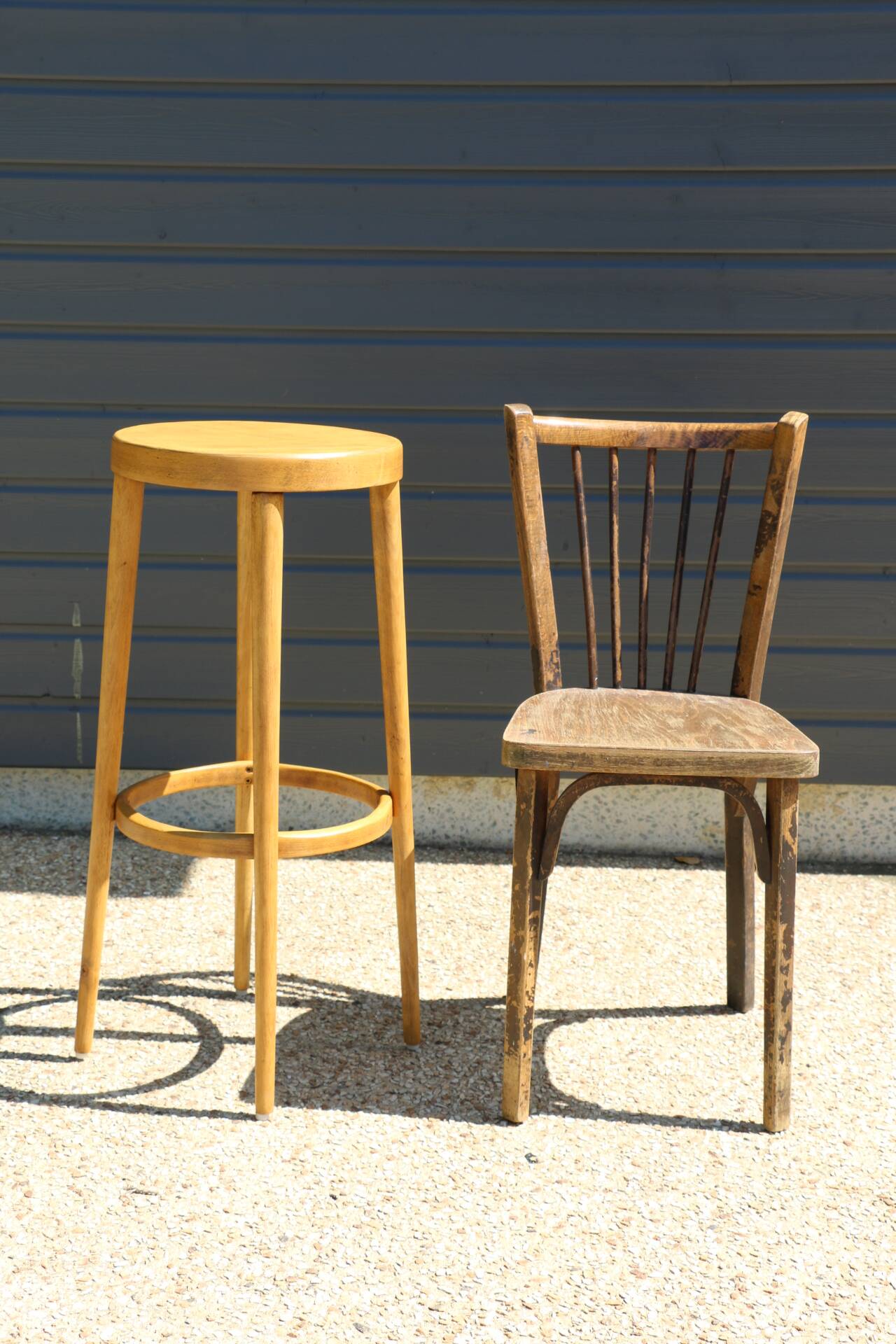 4 Baumann stools, light beech, 790mm