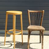 4 Baumann stools, light beech, 790mm