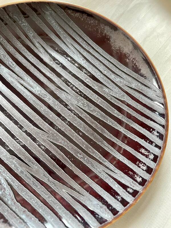 5 bread plates 16 cm vintage chrome yellow