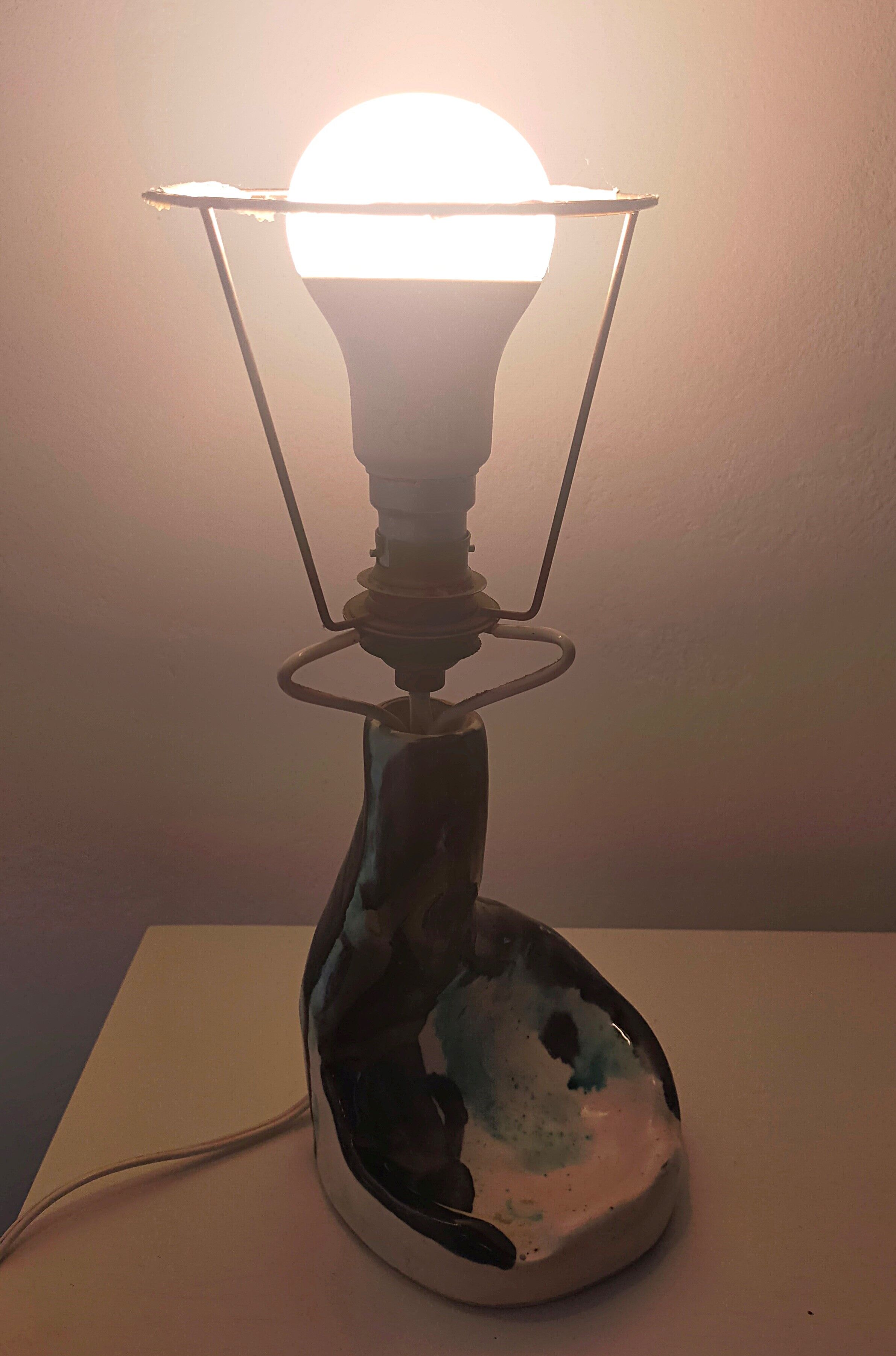 Vintage ceramic lamp foot Vallauris