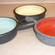 Set of 3 colored iron pans