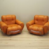 Set of orange armchairs, Space Age design, 1960s, production: Italy