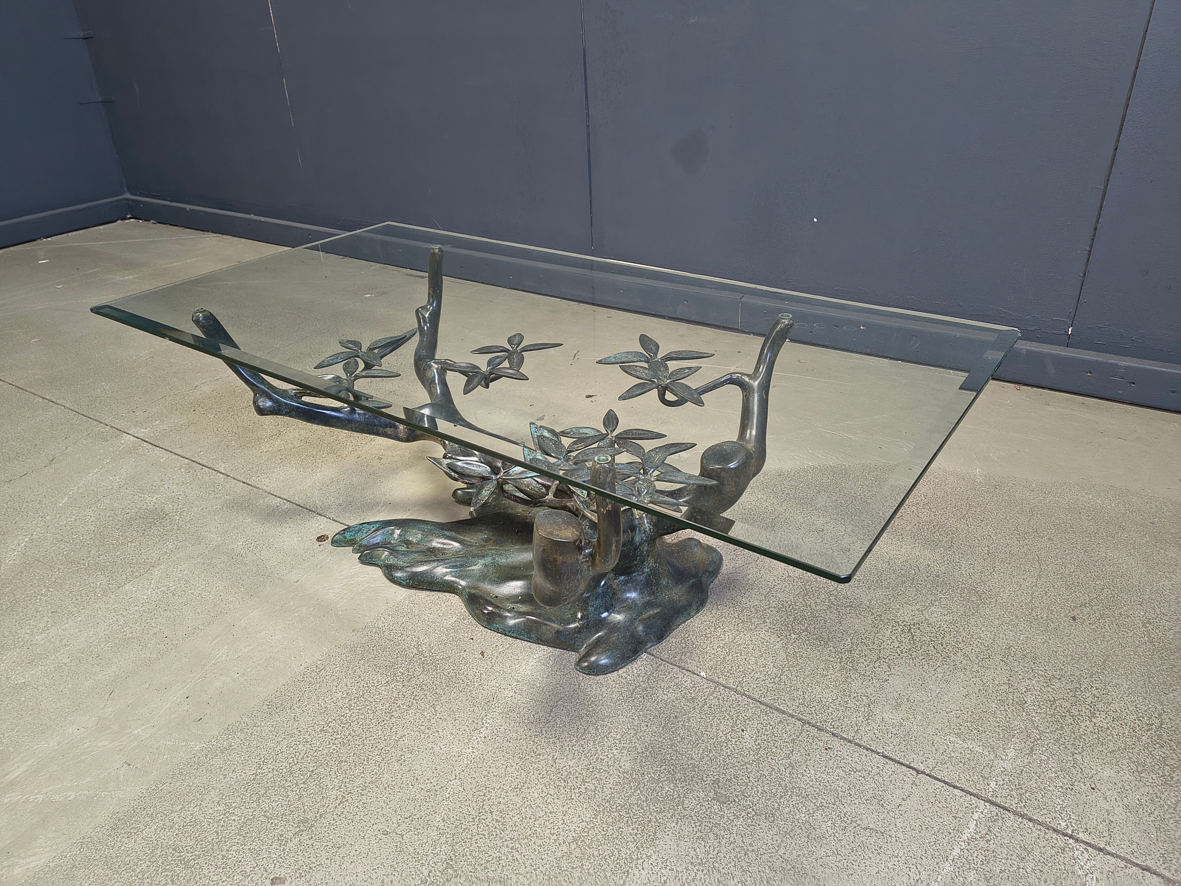 Vintage bonsai coffee table by Willy Daro, 1970s