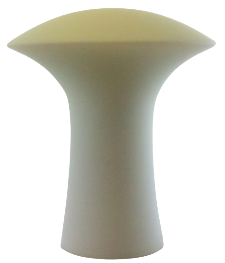 Milk glass mushroom lamp