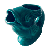 Vintage pitcher green fish shape