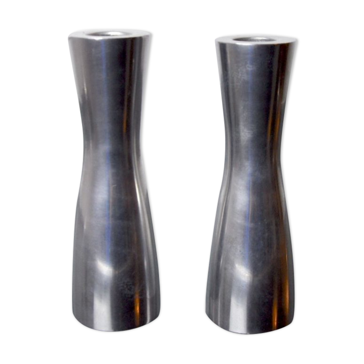 Pair of candlesticks gota erika pekkari, scandinavian, 1990