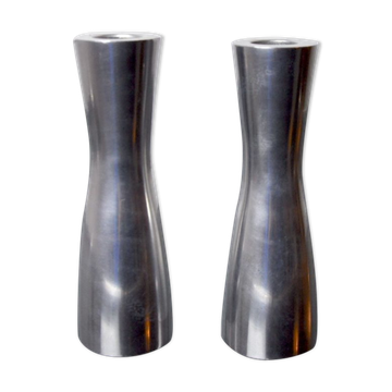 Pair of candlesticks gota erika pekkari, scandinavian, 1990