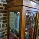 Mahogany showcase with marquetry