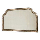 Grand miroir décoratif en laiton doré espagnol et miroir fumé, années 1980.