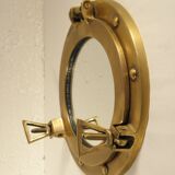Mirror "porthole" in brass 18 cm