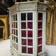 Napoleon III Period Display Cabinet in Painted Wood with Beveled Tiles in Louis XVI Style