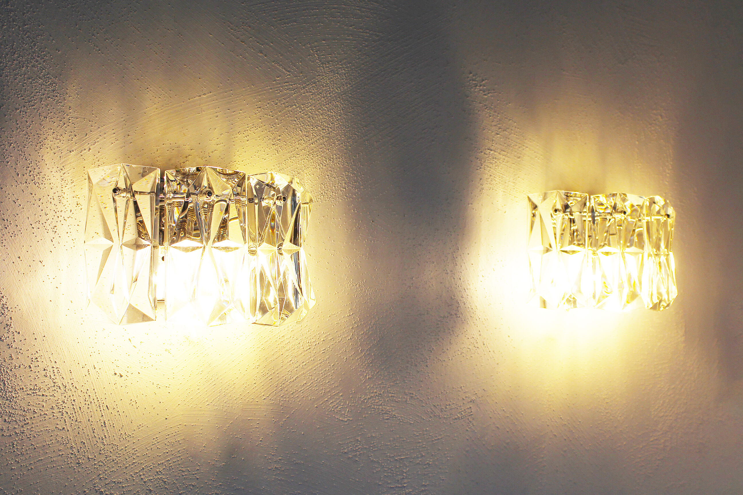 Set of two polished metal sconces by Kinkeldey