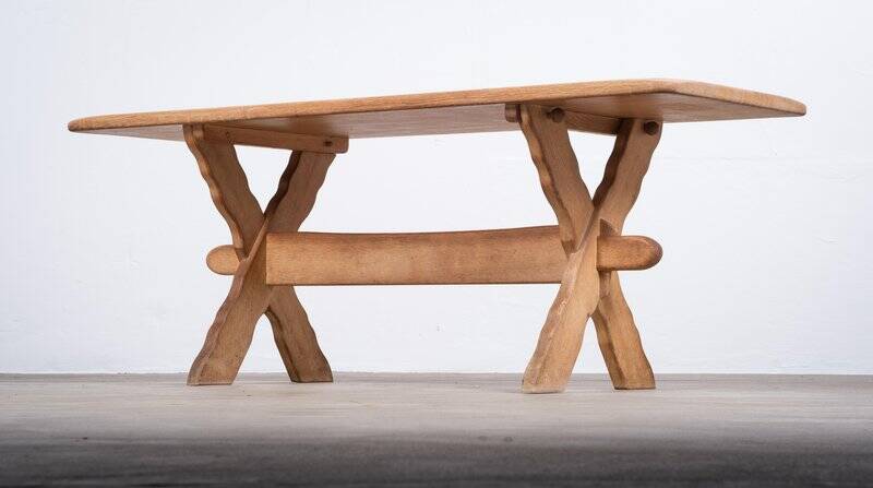 Oak Coffee Table by Henning Kjærnulf, Denmark, 1960s