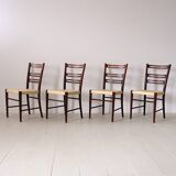 Scandinavian chairs in wood and leather