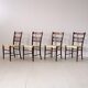 Chaises scandinaves en bois et cuir