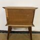 Bedside table with lattices, vintage compass legs