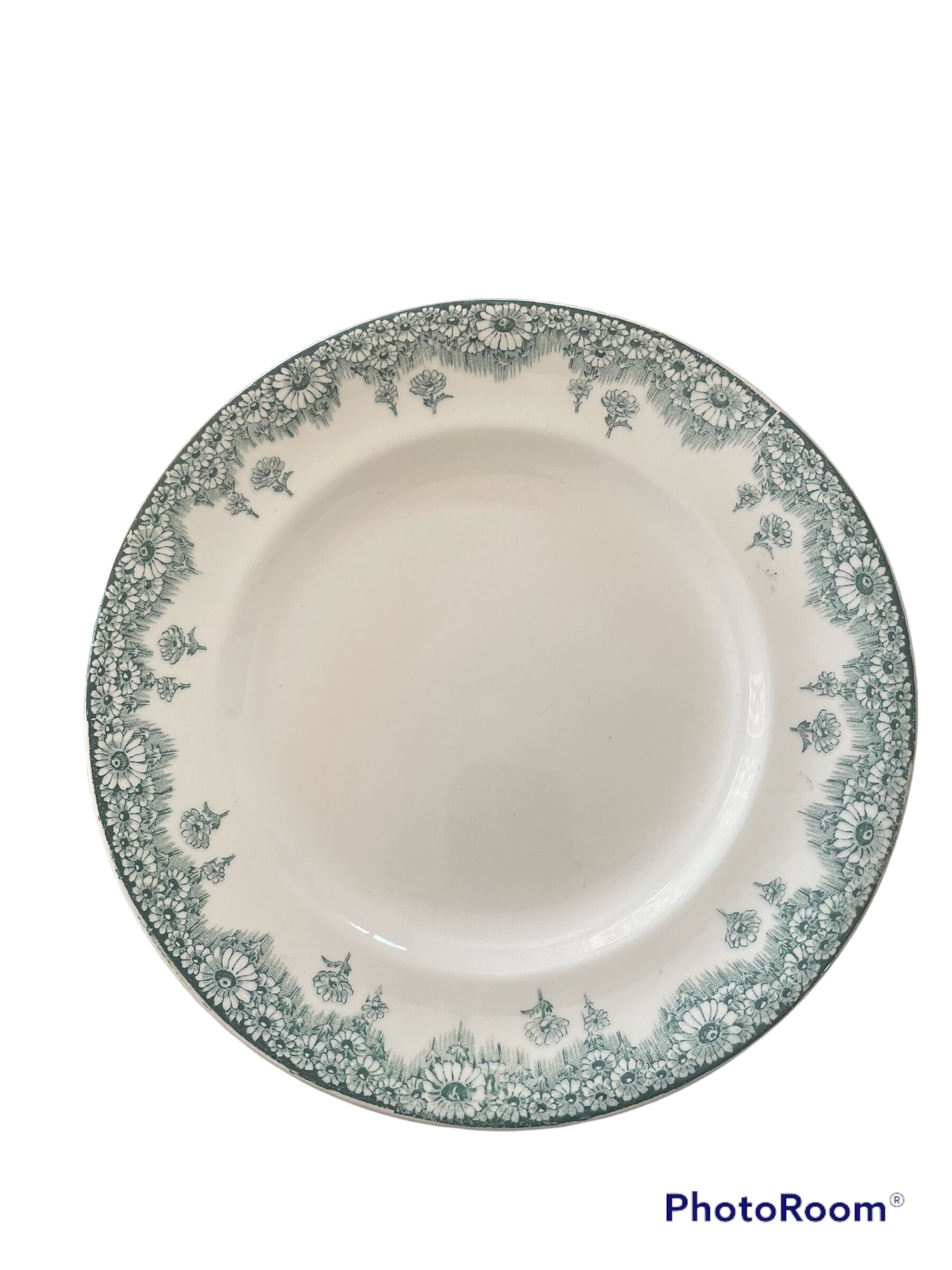 Set of 5 flat plates Terre de fer Longwy