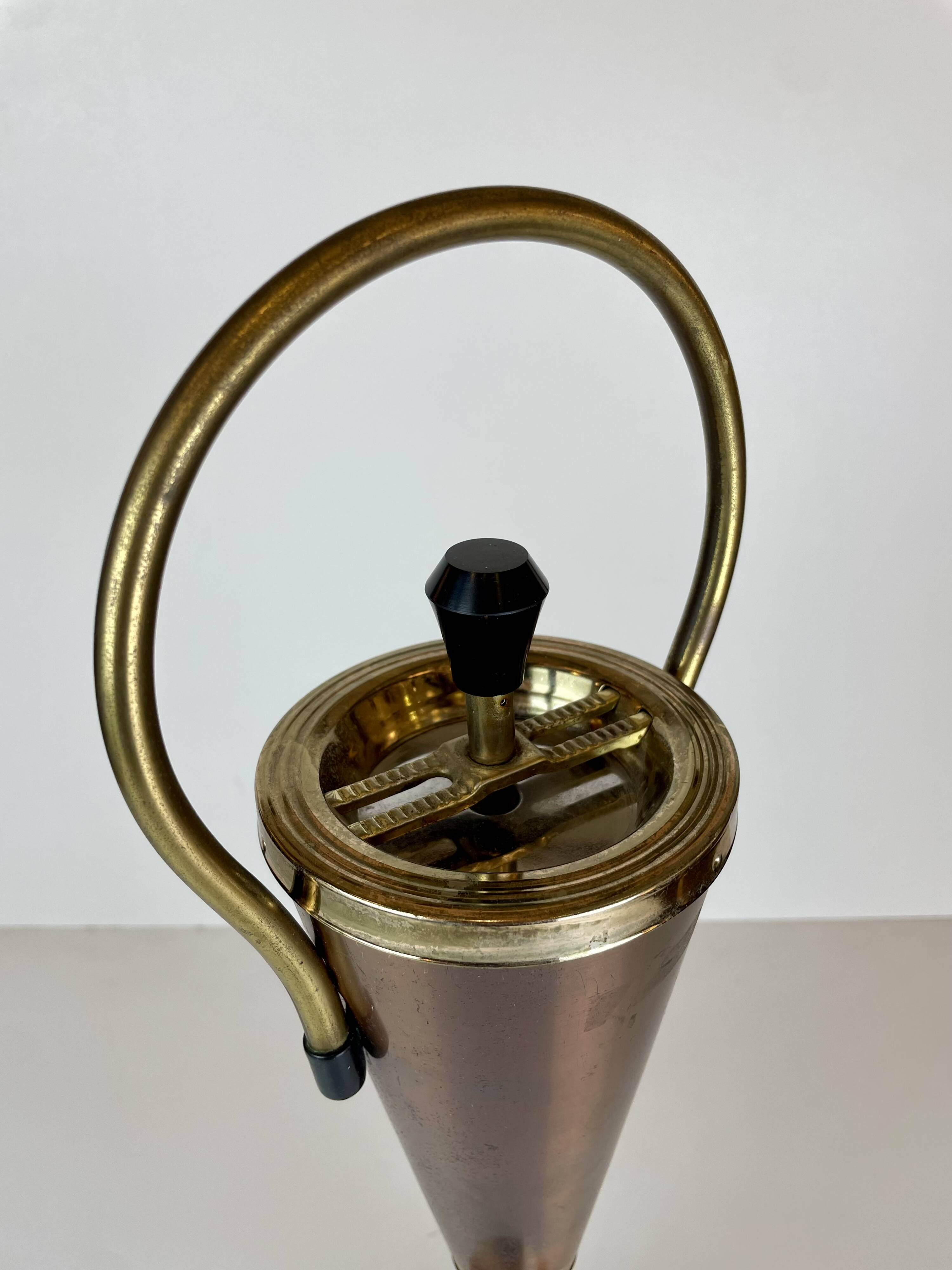 Italian Copper & Brass Ashtray on Foot, 1950s~60's