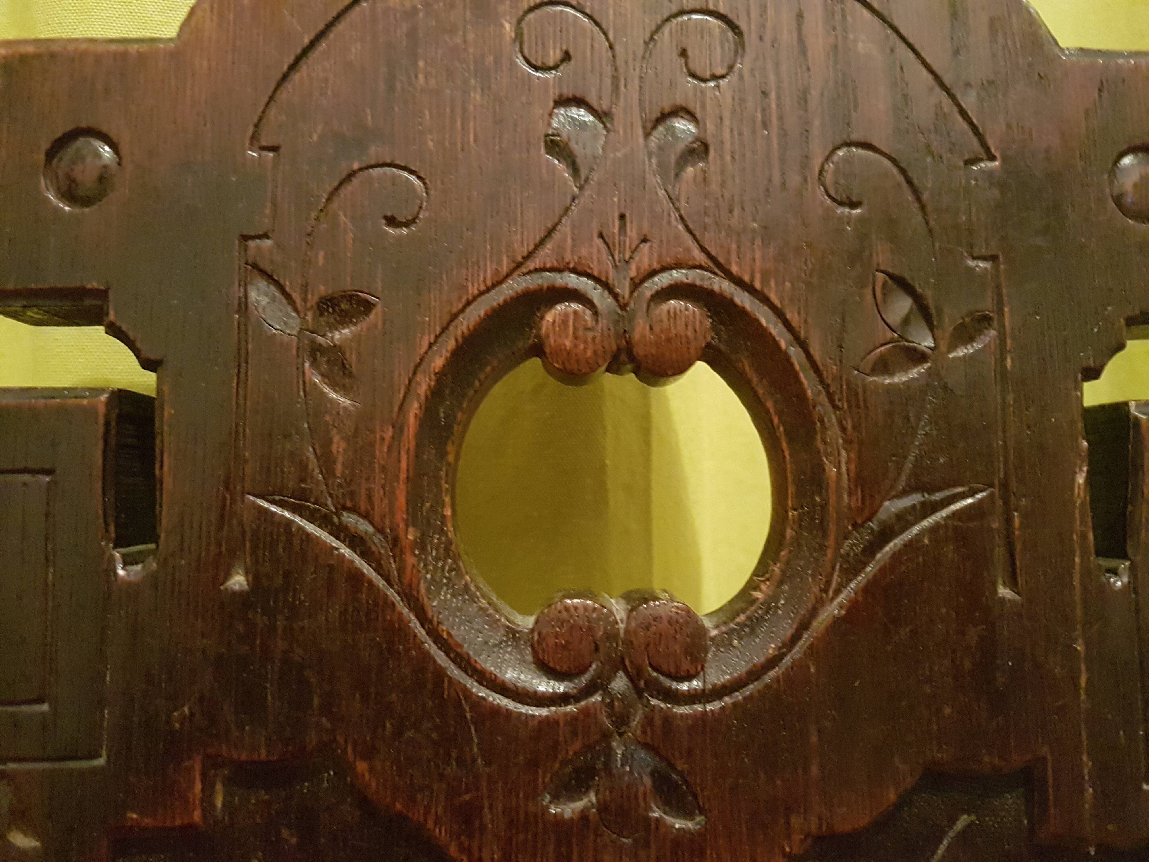 Black forest type exotic solid wood chair