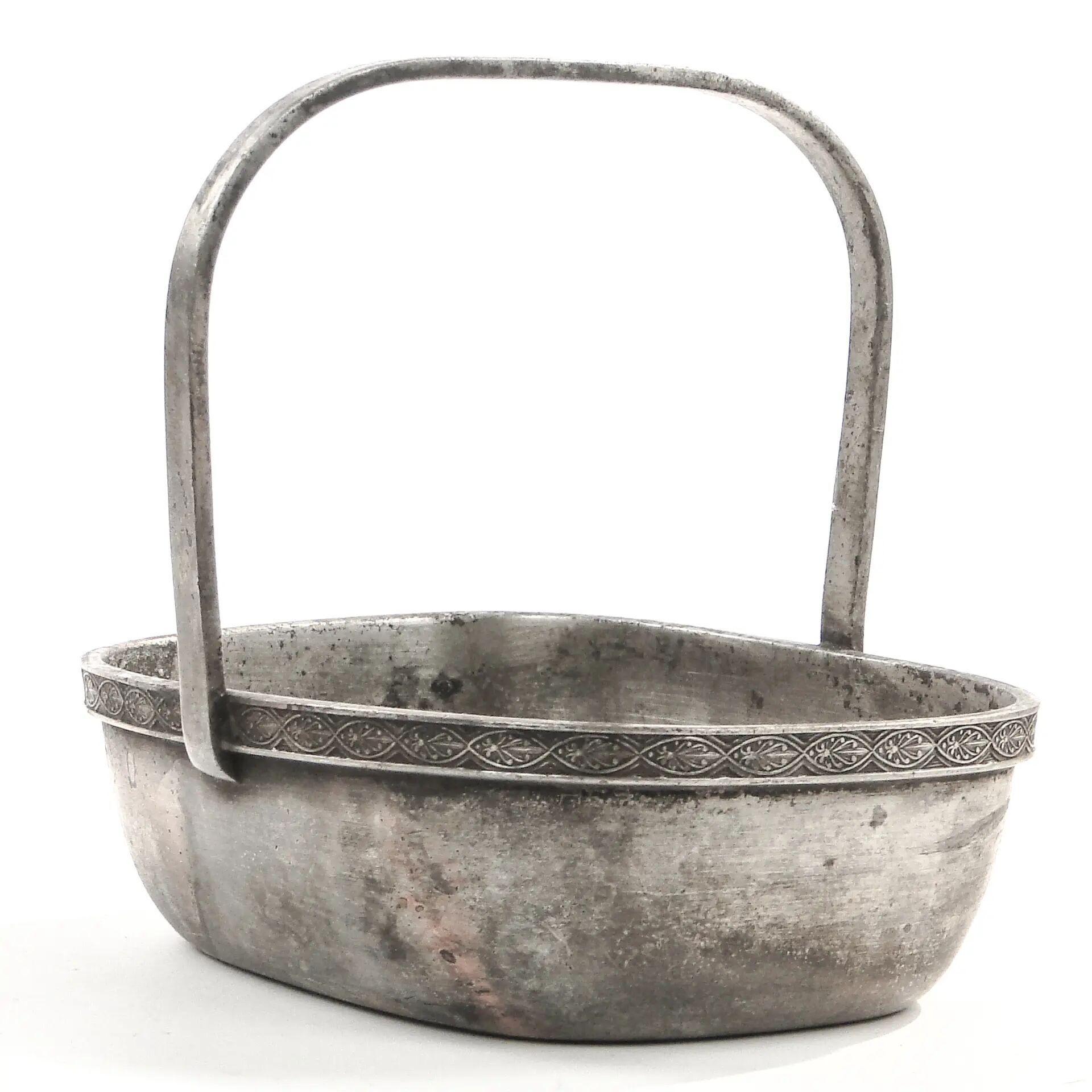 Art Deco nut basket, silver-plated metal, Norblin, Poland, 1930s