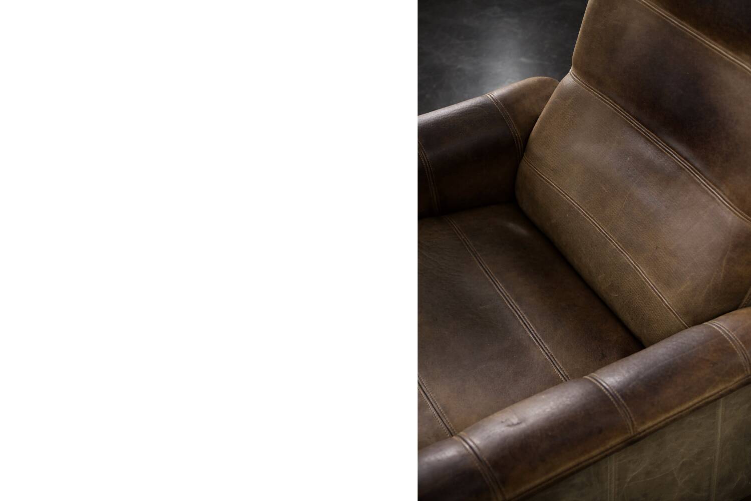 Fauteuil DS-50 vintage en cuir de buffle par De Sede