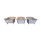 Trio armchairs club 50s grey