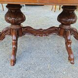 Extendable table and 5 armchairs Louis XV style
