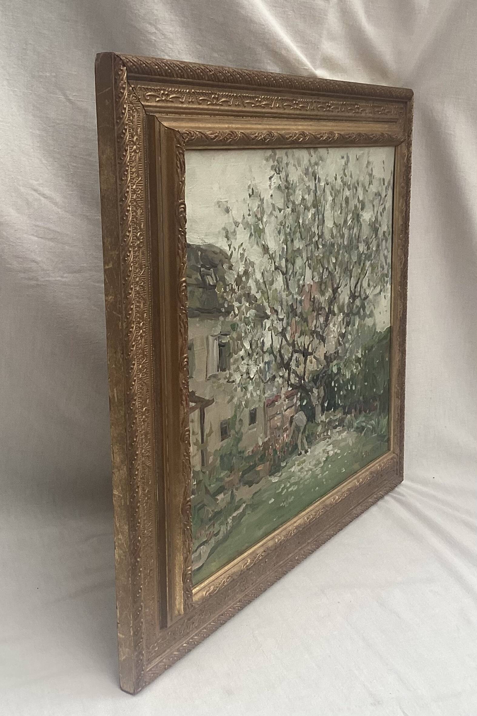 Painting signed Oil on canvas dimension: height -50 cm- width -56 cm-