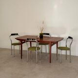 Vintage teak Scandinavian extendable dining table