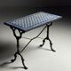 Table d'appoint en mosaïque et fonte