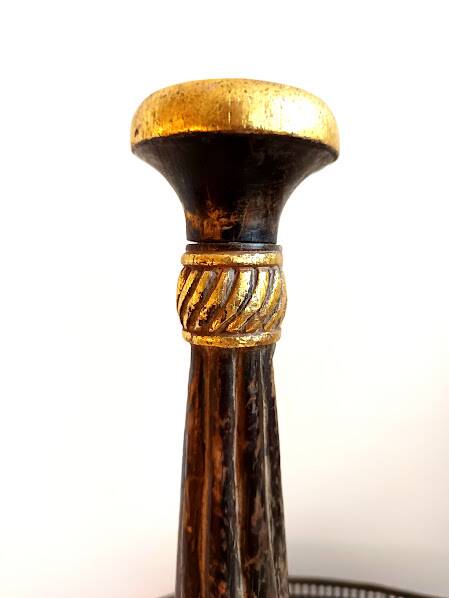 Pair of vintage gilded wood candlesticks