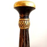 Pair of vintage gilded wood candlesticks