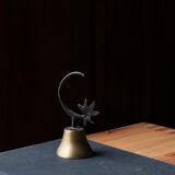 Dinner bell by Walter Bosse, rooster in brass, 1950s