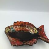 Empty-pocket shaped vintage Vallauris style fish